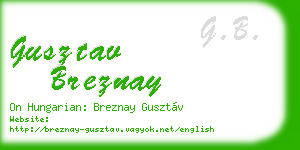 gusztav breznay business card